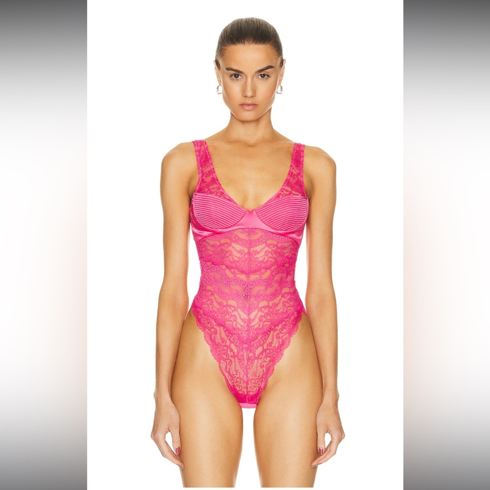 ‼️CLEARANCE SALE ‼️Versace Satin and Lace Bustier Bodysuit - Picture 2 of 11